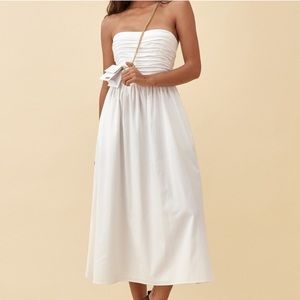 REFORMATION Lissa Dress, WHITE SIZE 8 NEW 0232